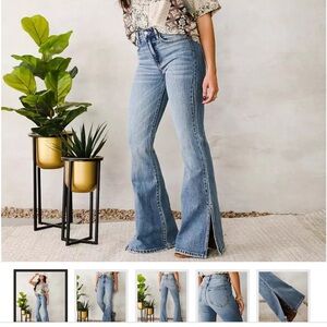 Stylish Blue Flare Jeans for Women